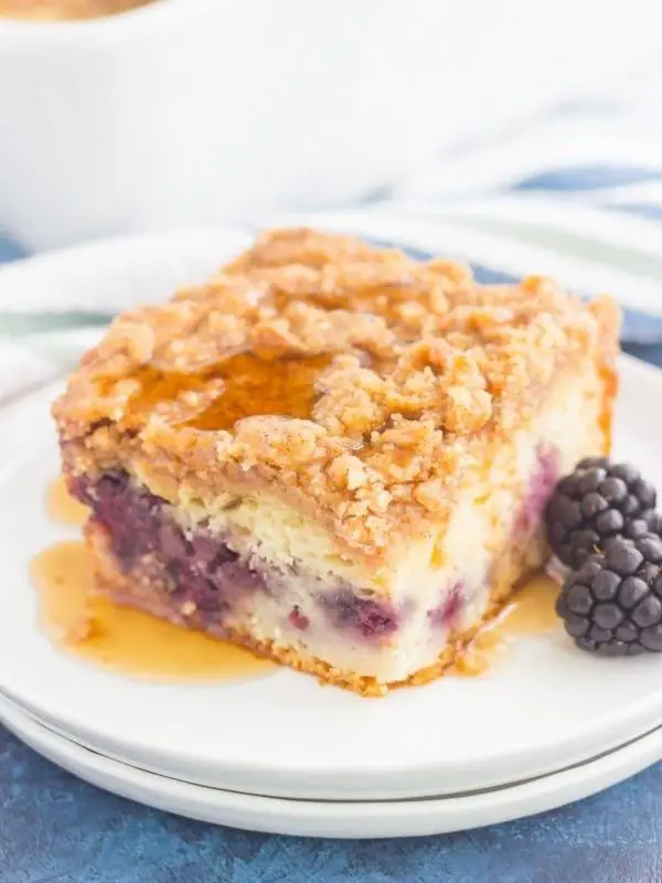 Blackberry Streusel Pancake Casserole