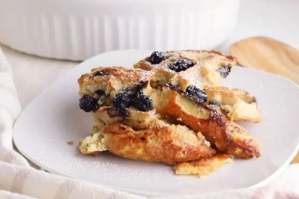 Blueberry Waffle Breakfast Casserole