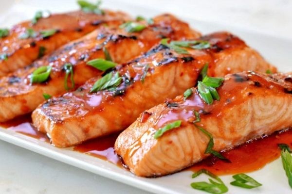 Broiled Salmon with Thai Sweet Chili Glaze