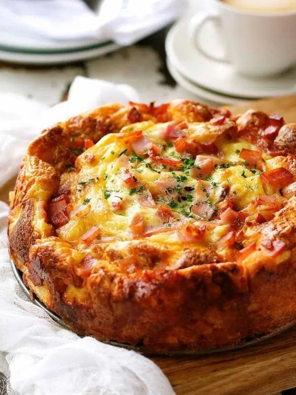 Cheese and Bacon Strata Cake