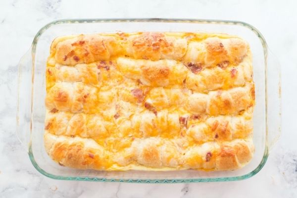 Cheesy Egg Crescent Roll Casserole