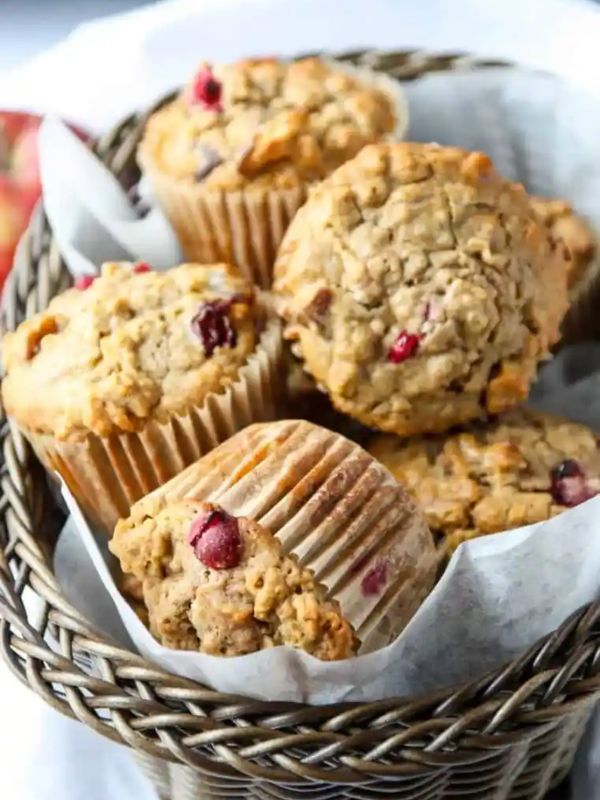 Cranberry Apple Oatmeal Muffins