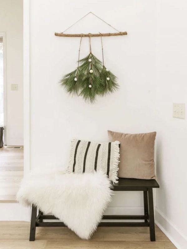 DIY Christmas Tree Boho Wall Hanging