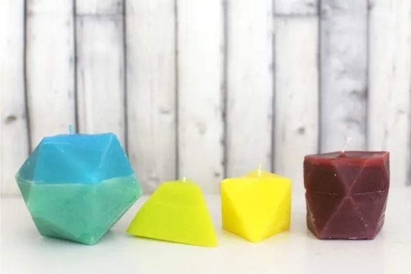 DIY Geometric Candles