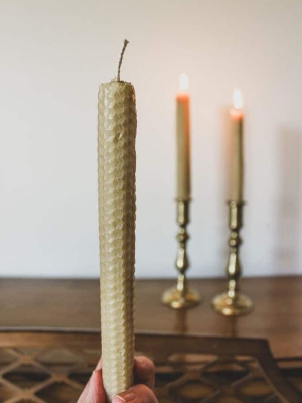 DIY Rolled Beeswax Candlesticks