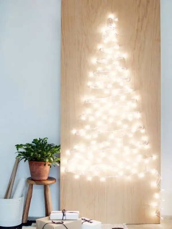 DIY String Light Christmas Tree