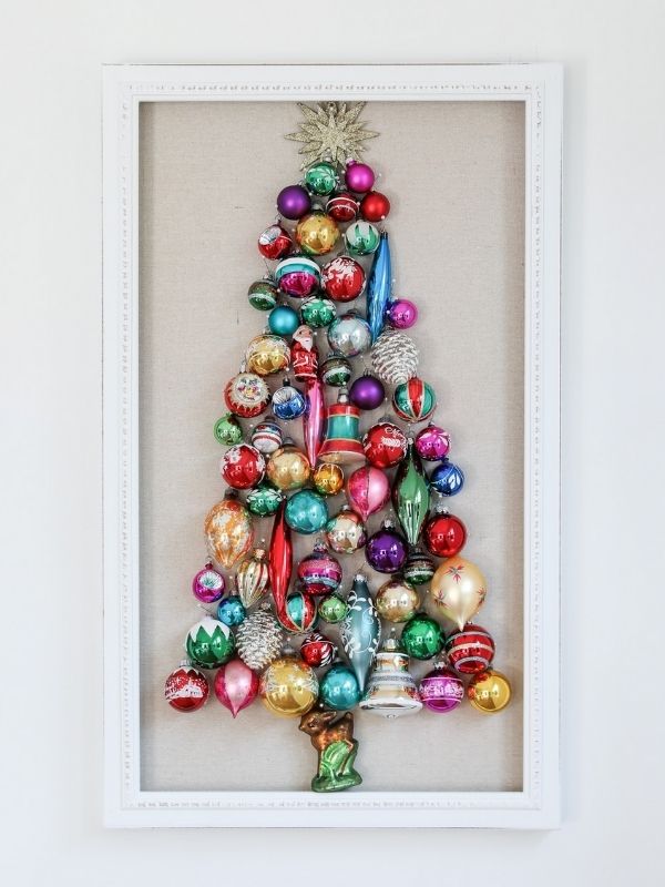 DIY Vintage Ornament Wall Decor Tree