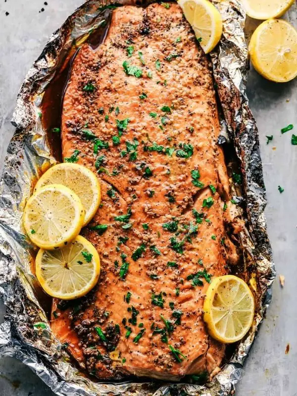 Garlic Brown Sugar Glazed Salmon