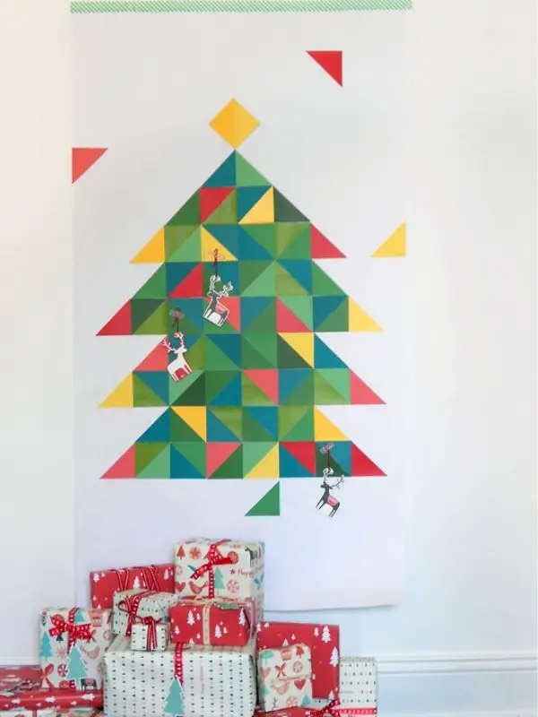 Geometric Paint Chip Christmas Tree