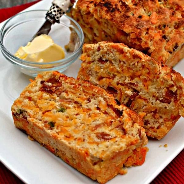 Beer Bread with Bacon Jalapeno and Cheddar
