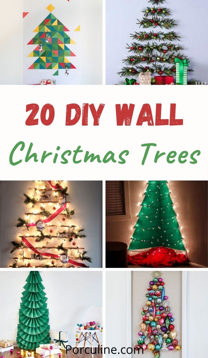 20 Awesome Wall Christmas Tree Ideas You Can Easily DIY - Porculine