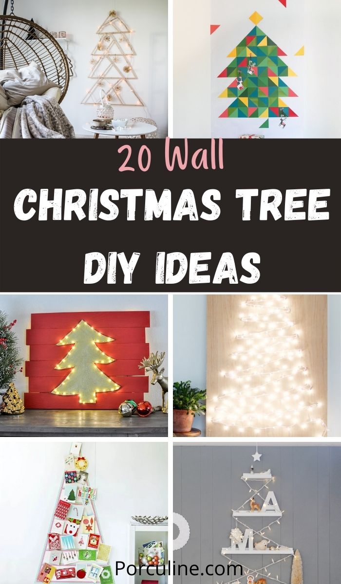 20 Awesome Wall Christmas Tree Ideas You Can Easily DIY - Porculine