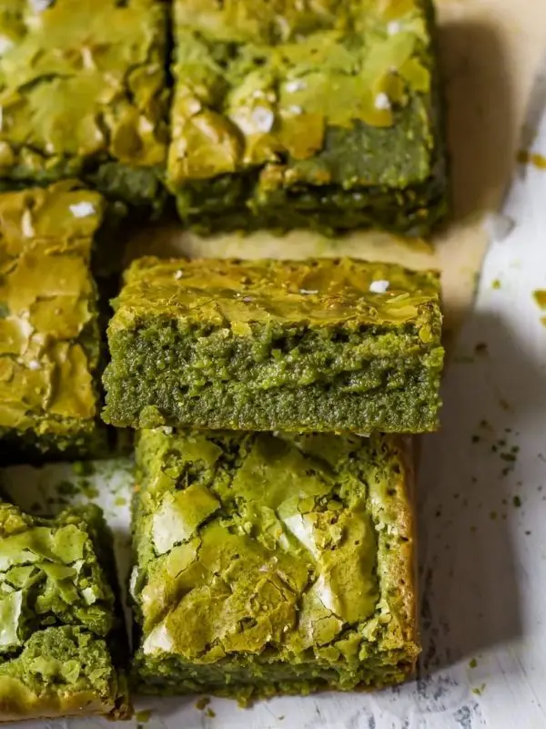 Brown Butter Matcha Brownies