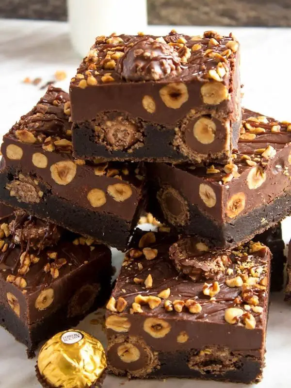 Ferrero Rocher Fudge Brownies