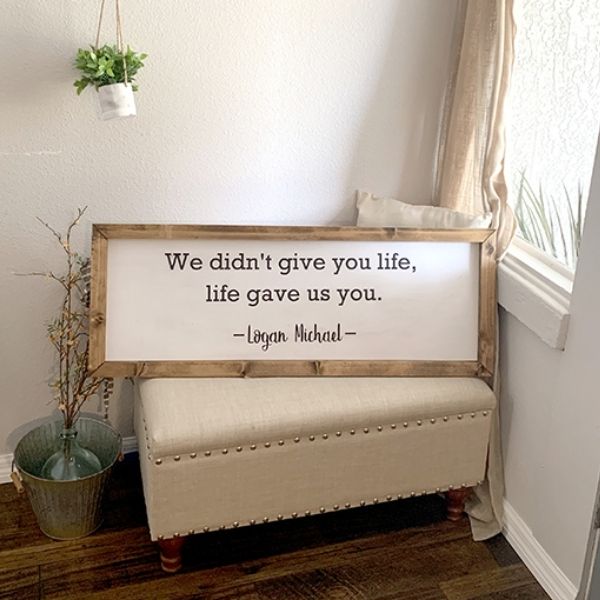 DIY Framed Wooden Sign Tutorial with Sayings