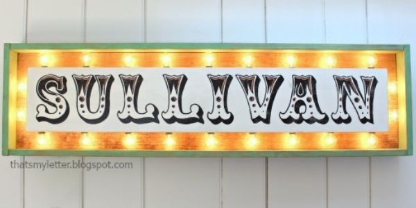DIY Marquee Sign with Lights
