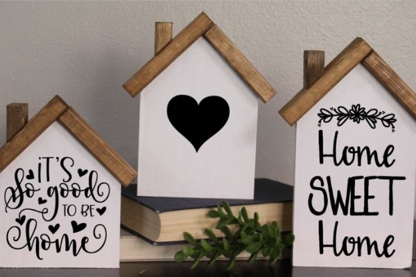 House Shaped Signs Tutorial DIY