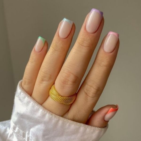 Pastel Combo French Tips