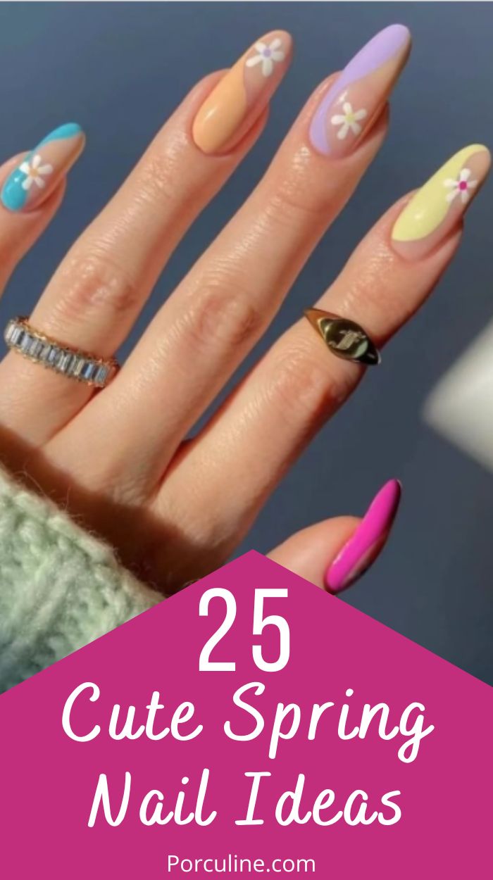 25 Gorgeous and Simple Spring Nails You Will Obsessed - Porculine