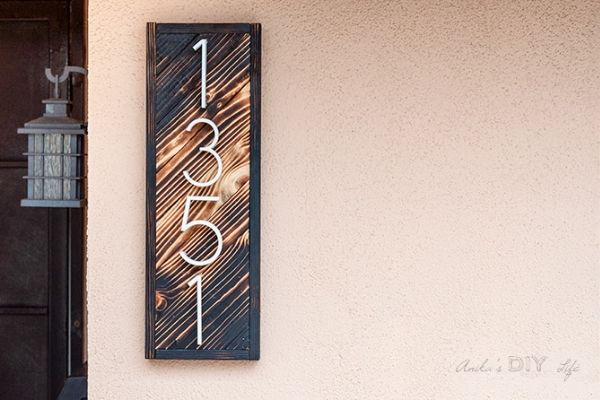 Wooden DIY House Number Sign