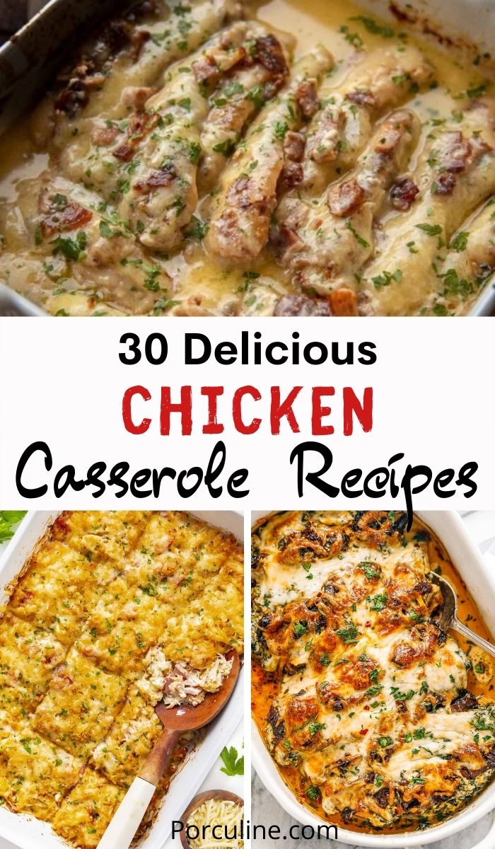 30 Easy Chicken Casserole Recipes to Make for Dinner Tonight - Porculine