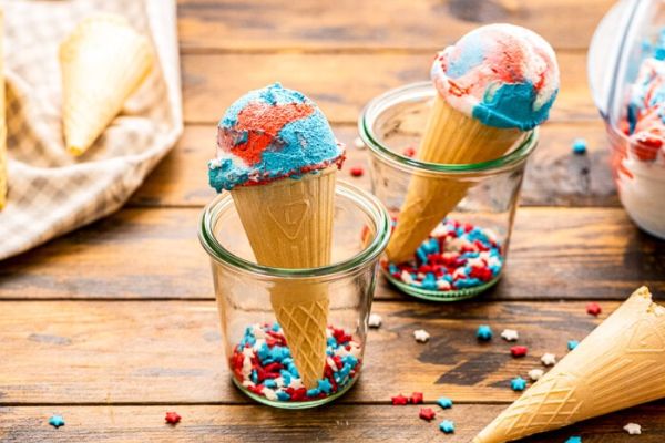 Red, White, and Blue Ice Cream