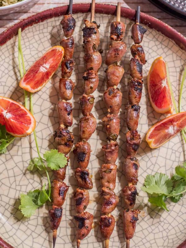 Mexican Grilled Chicken Hearts With Citrus Marinade