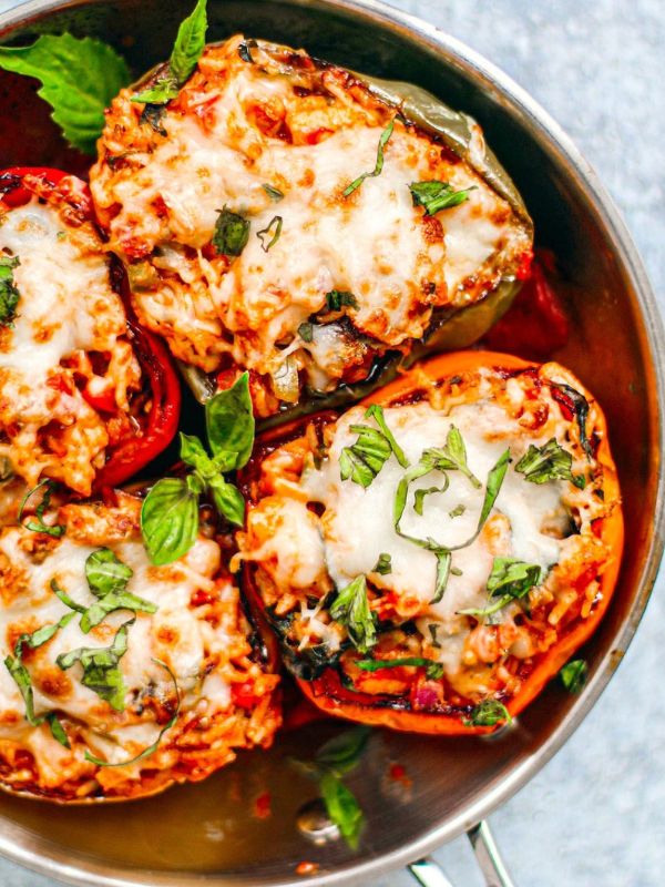 Seafood Stuffed Peppers with King Oscar Sardines in Tomato Sauce