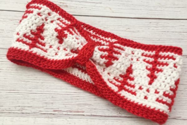 Mosaic Crochet Winter Wonderland Headband Pattern