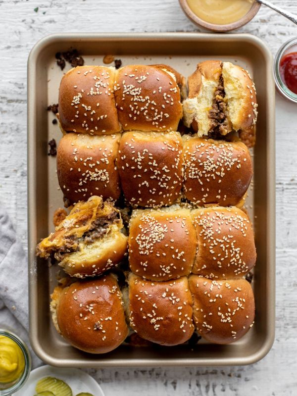 Cheddar Cheeseburger Sliders with House Sauce