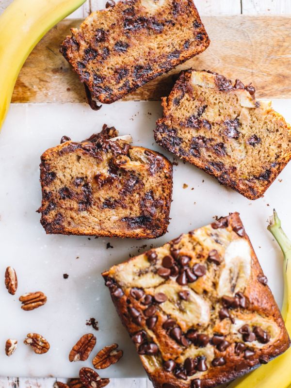 Banana Nut Bread with Chocolate Chips