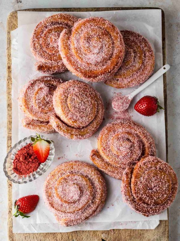 Strawberry Donut Rolls