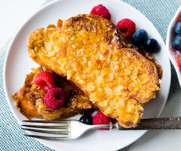 Crispy French Toast with Corn Flakes