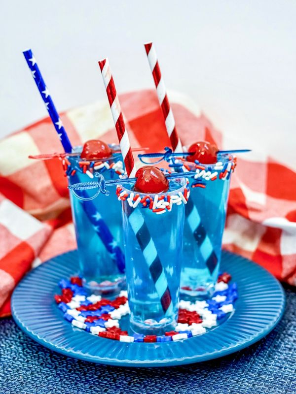 Red, White & Blue 4th of July Cocktail Shooters