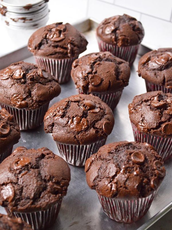 Sour Cream Double Chocolate Muffins