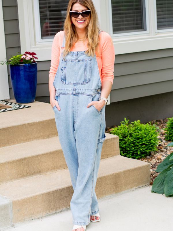 Overall and Summer Sweater Outfit for the 4th of July