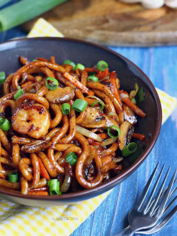 Yaki Udon with Shrimp